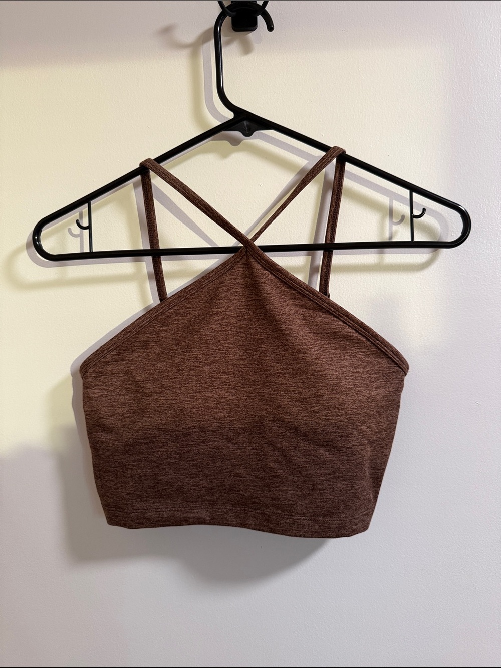 Aerie Offline Brown Strappy Sports Bra with Removable Padding